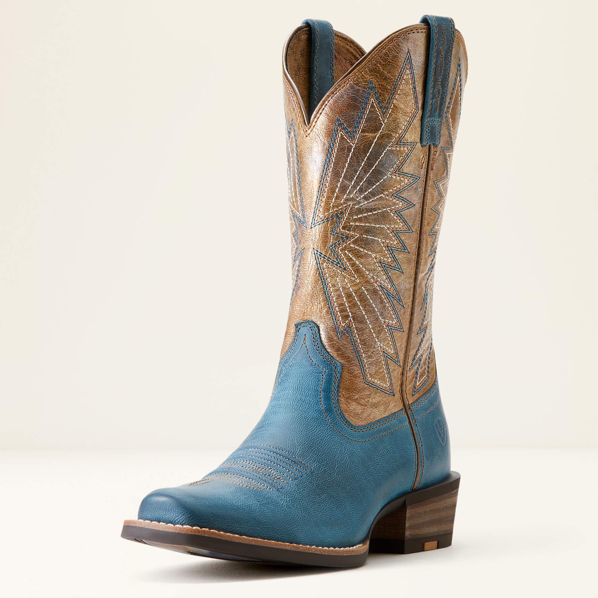 Decatur Western Boot Women - INDIGO DREAMS/PEARLIZED TAN