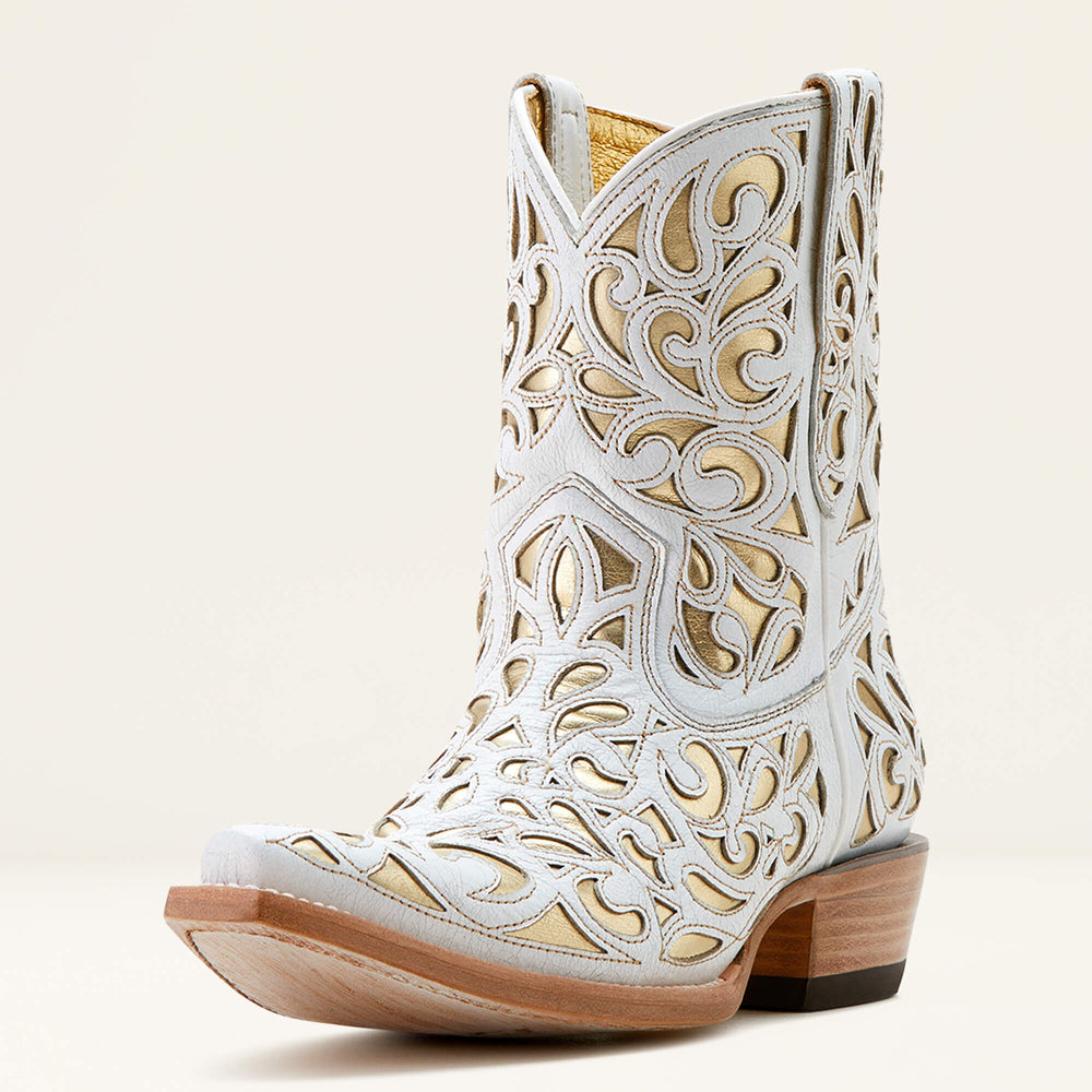 Valentina Western Boot Women - CLASSIC ALABASTER/GOLD