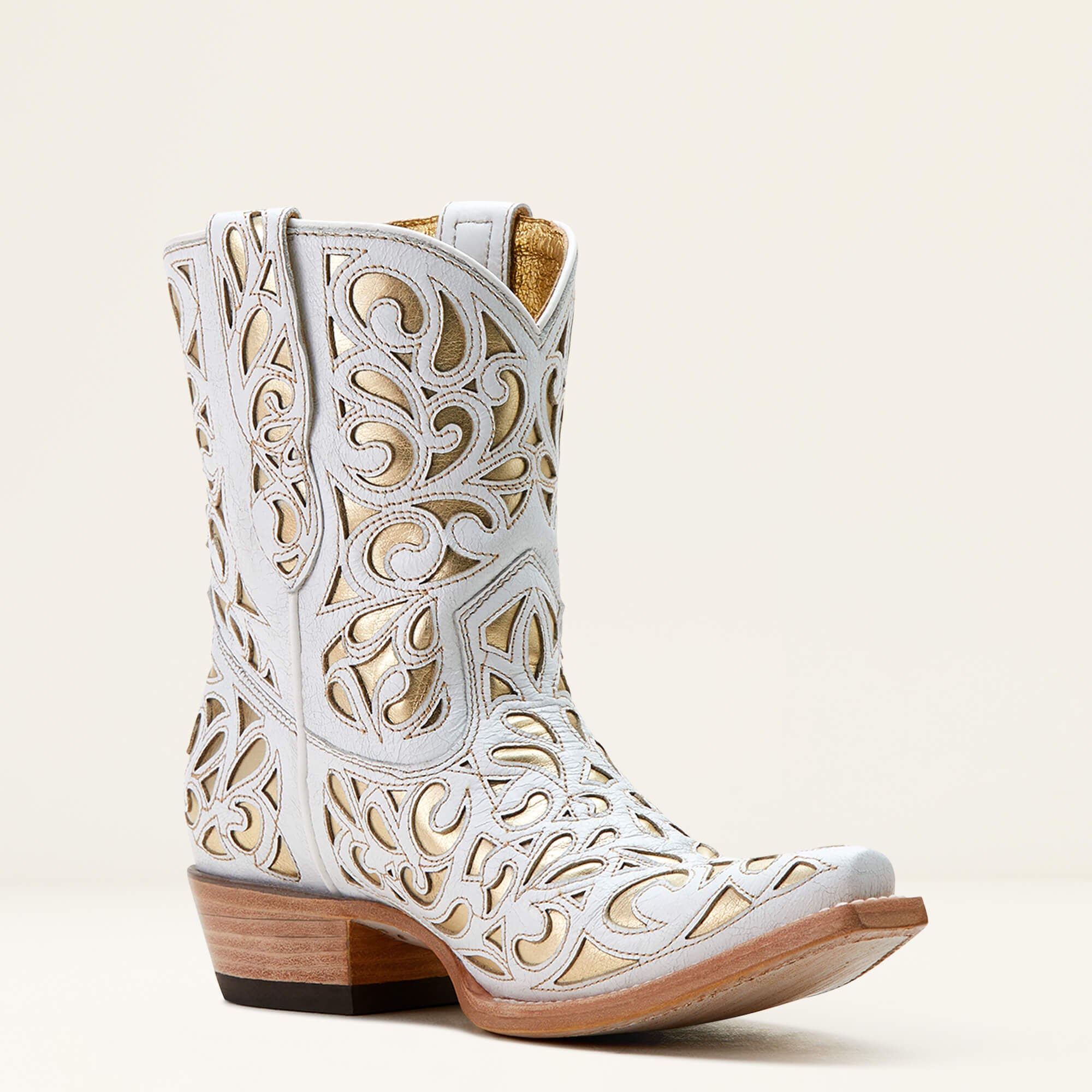 Valentina Western Boot Women - CLASSIC ALABASTER/GOLD