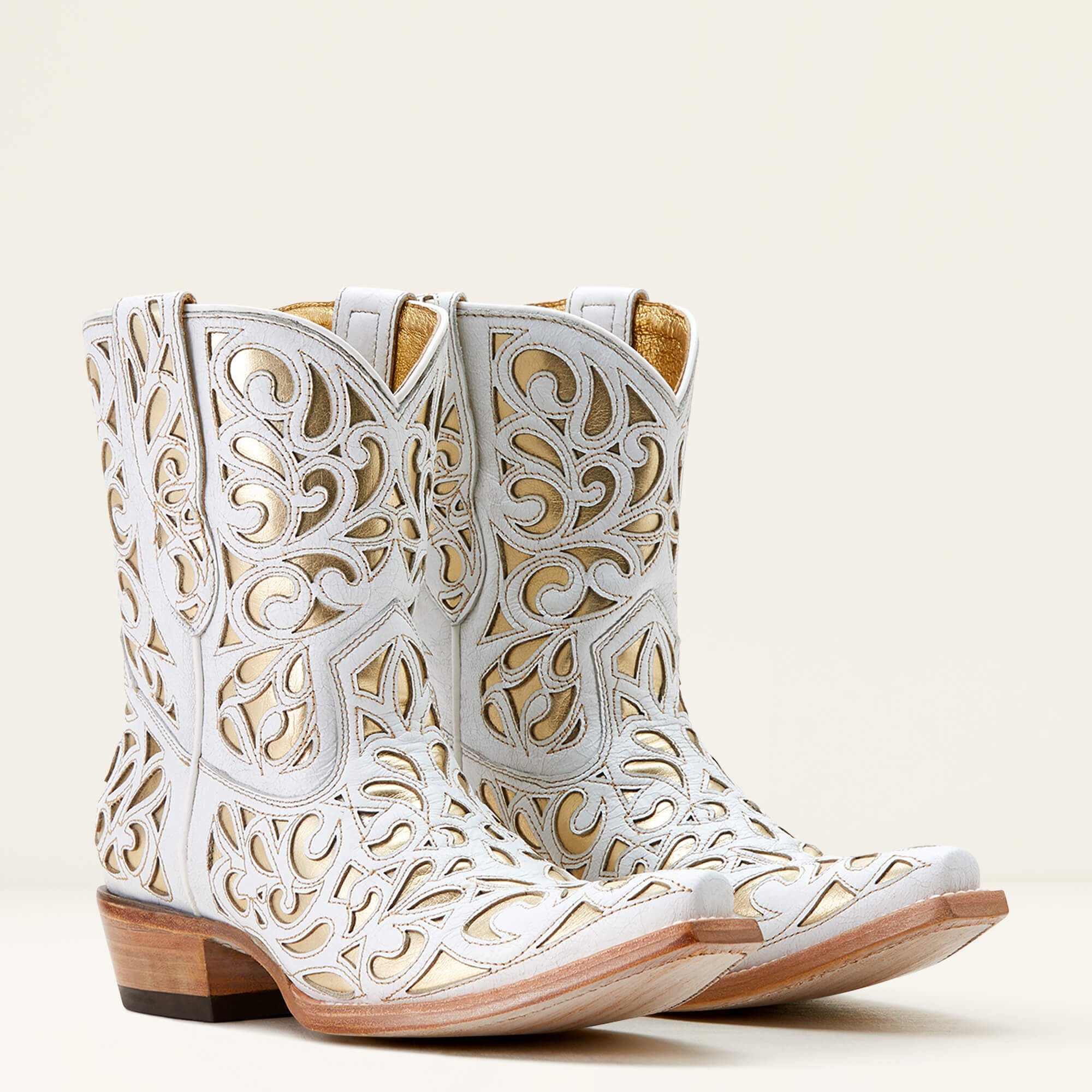 Valentina Western Boot Women - CLASSIC ALABASTER/GOLD