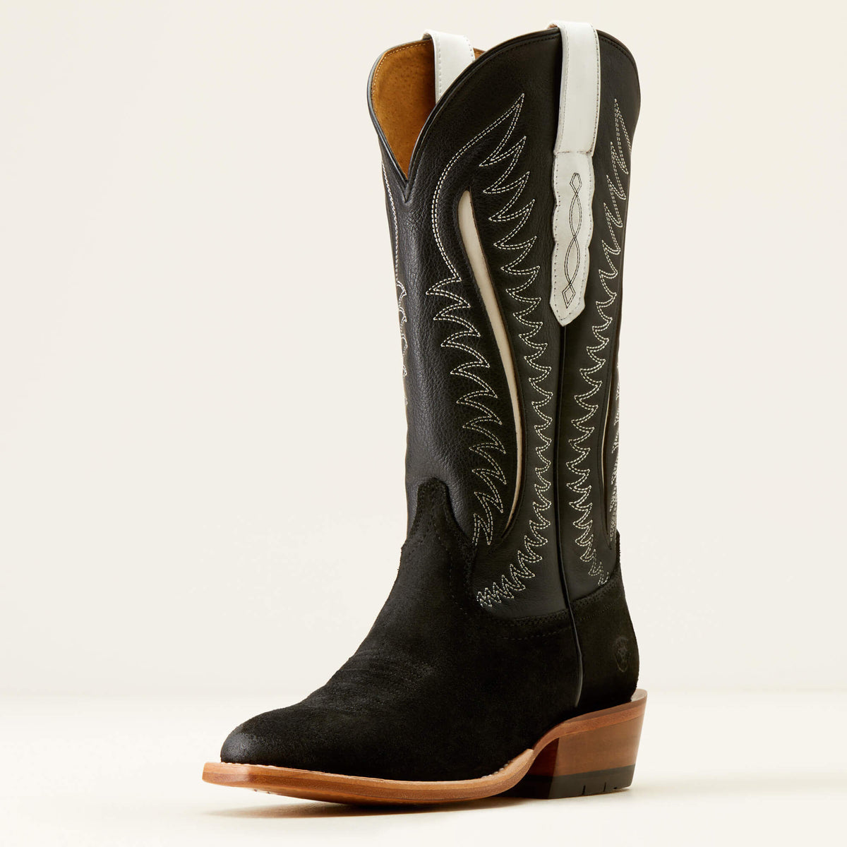 Futurity Limited Western Boot Women - BLACK ROUGHOUT/INK WELL