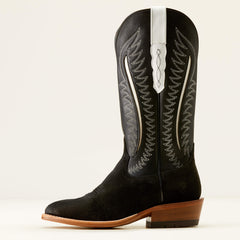 Futurity Limited Western Boot Women - BLACK ROUGHOUT/INK WELL