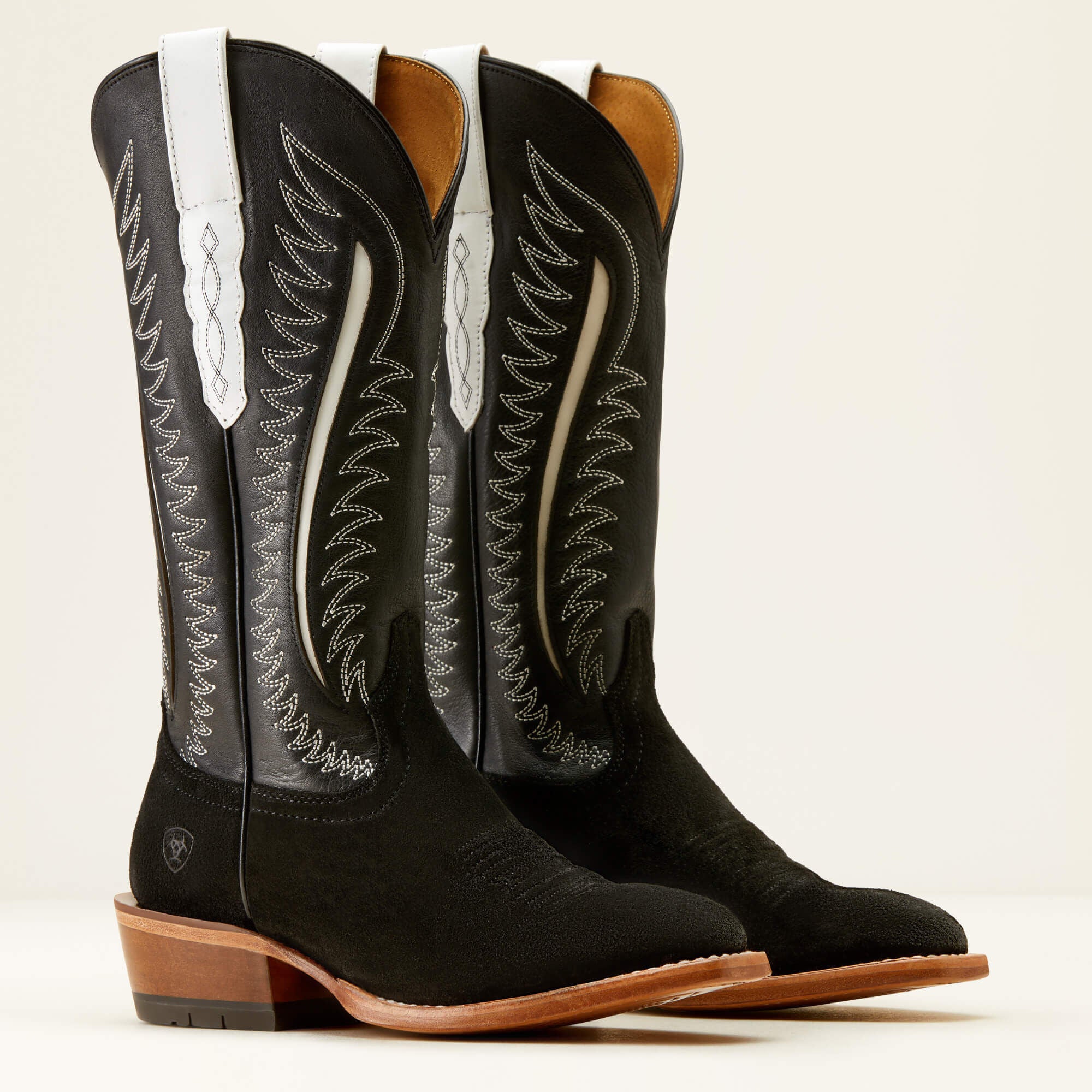 Futurity Limited Western Boot Women - BLACK ROUGHOUT/INK WELL