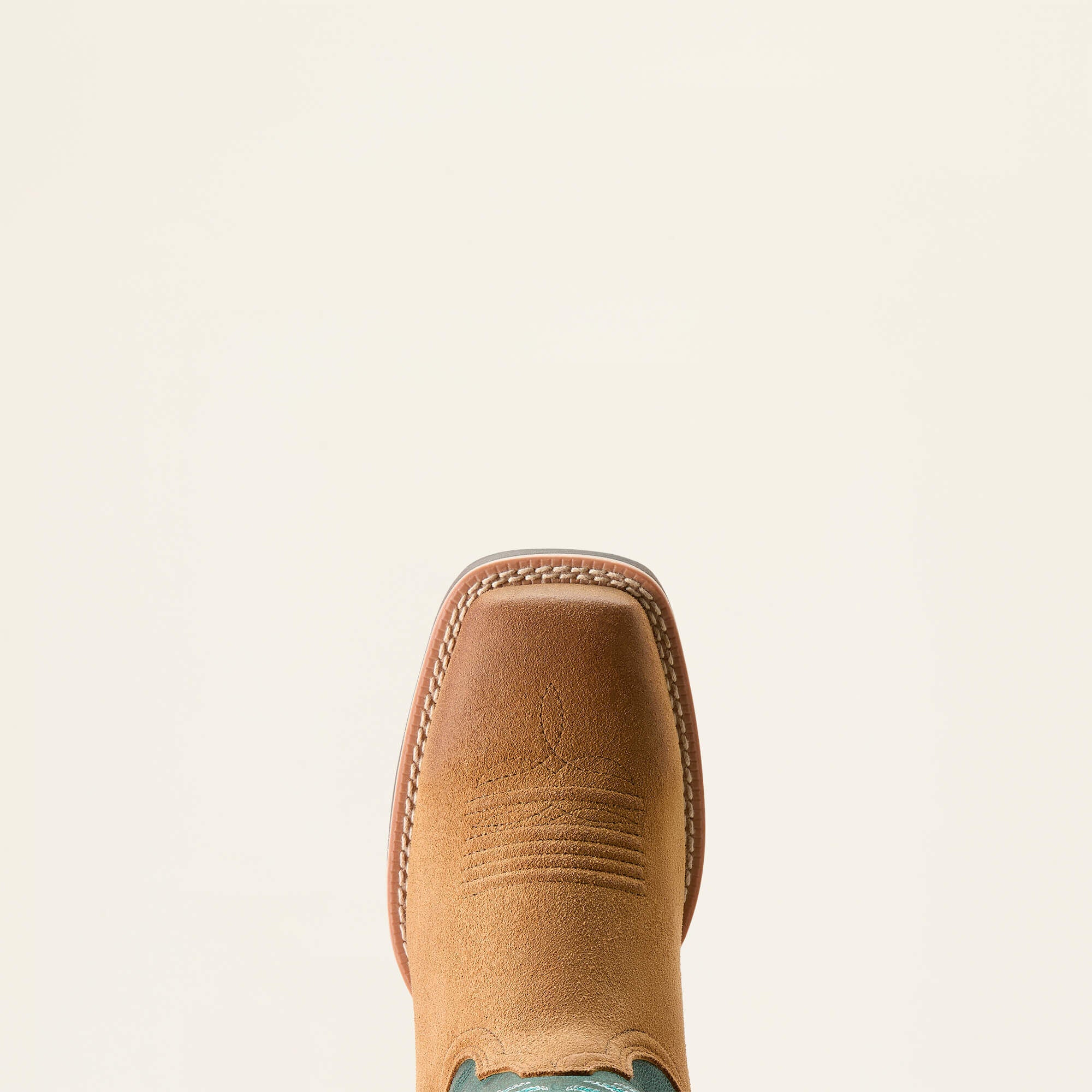Hybrid Ranch Time Western Boot Women - ACORN ROUGHOUT/DEEP TEAL