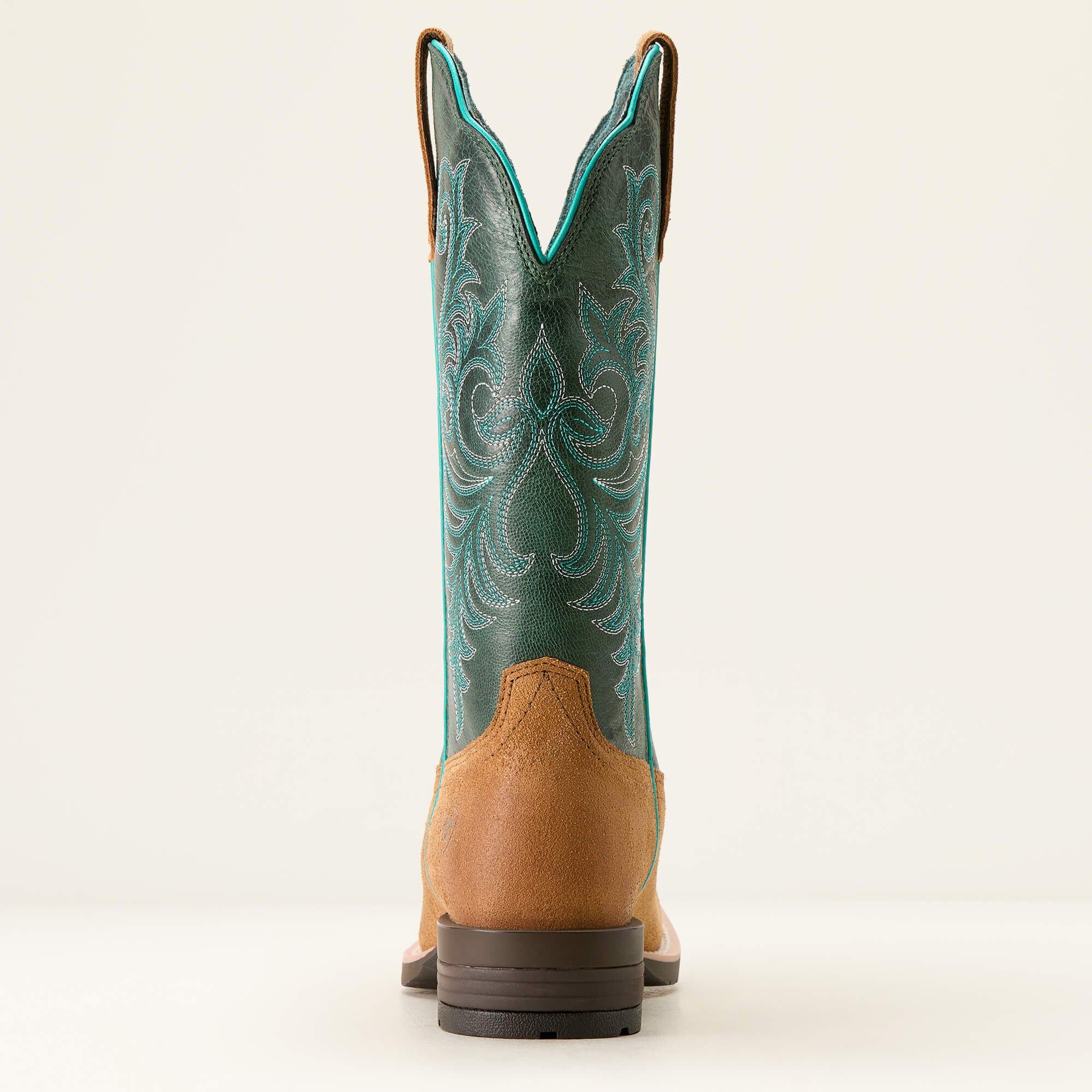 Hybrid Ranch Time Western Boot Women - ACORN ROUGHOUT/DEEP TEAL