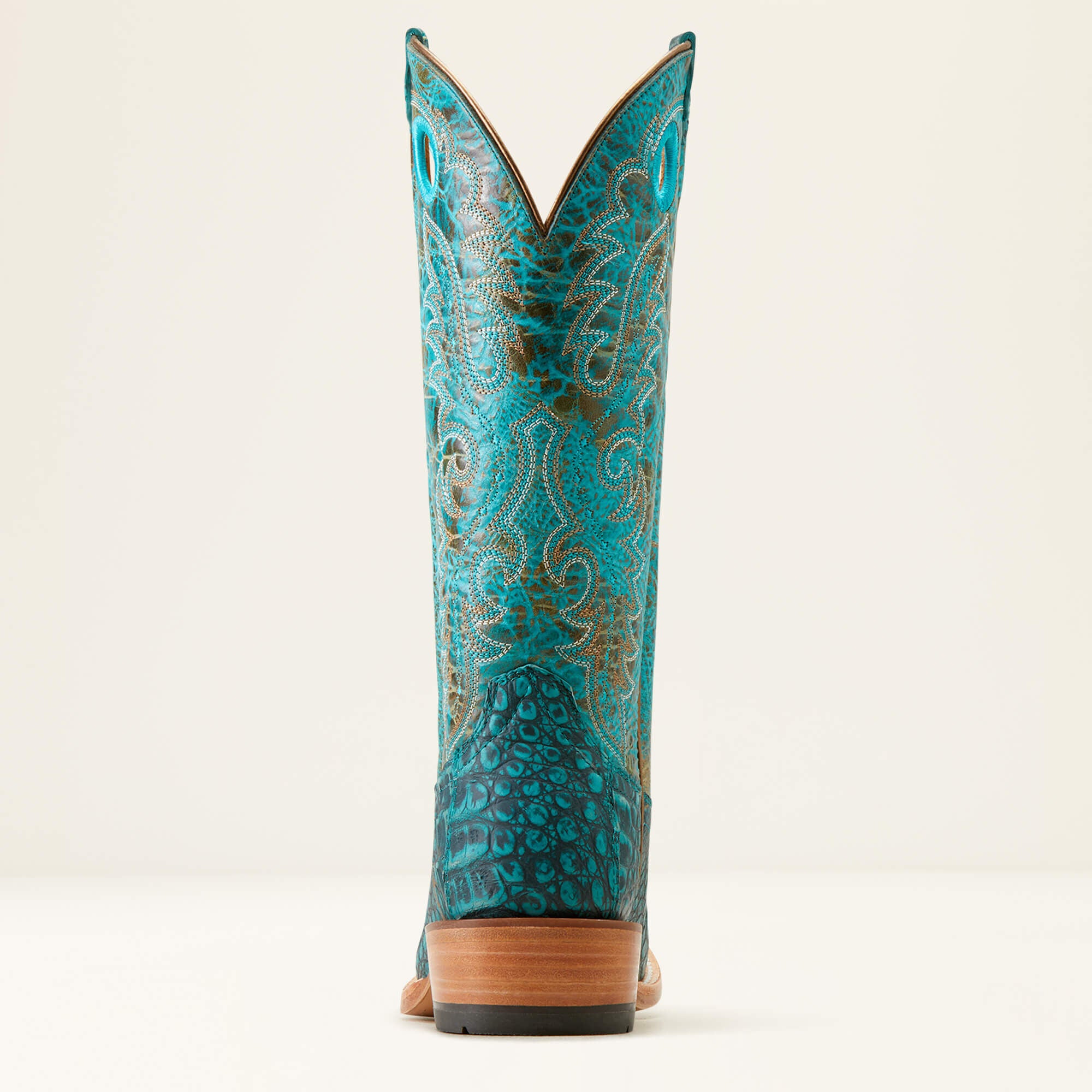 Futurity Boon Western Boot Women - TURQUOISE SUEDED CAIMAN BELLY/AMAZONITE