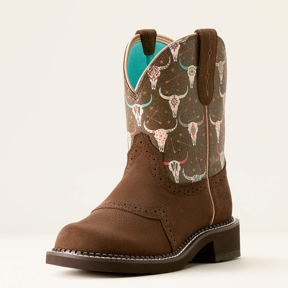 Fatbaby Heritage Farrah Western Boot Women - BARLEY/BOHO SKULL PRINT