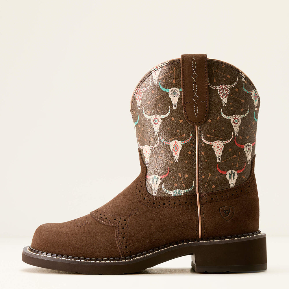 Fatbaby Heritage Farrah Western Boot Women - BARLEY/BOHO SKULL PRINT