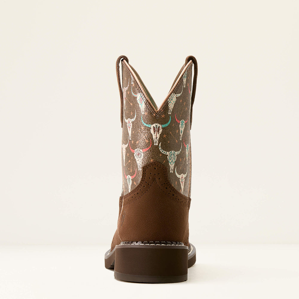 Fatbaby Heritage Farrah Western Boot Women - BARLEY/BOHO SKULL PRINT