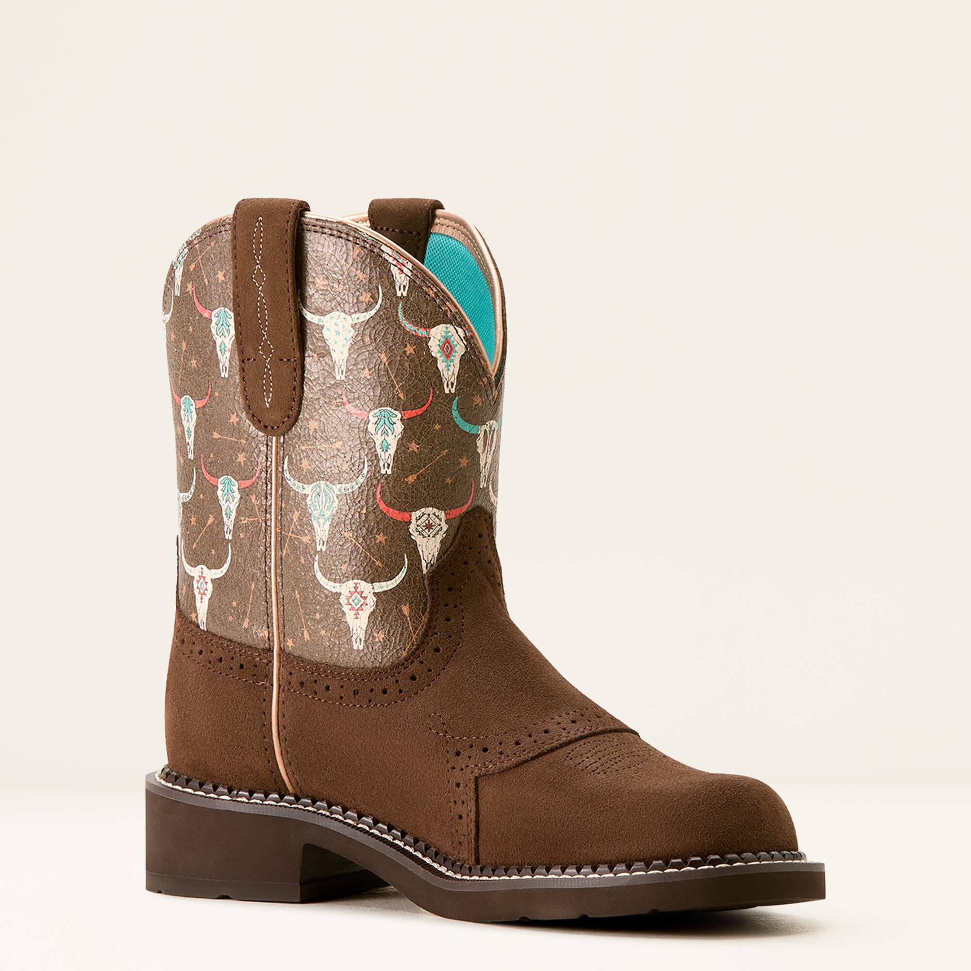 Fatbaby Heritage Farrah Western Boot Women - BARLEY/BOHO SKULL PRINT