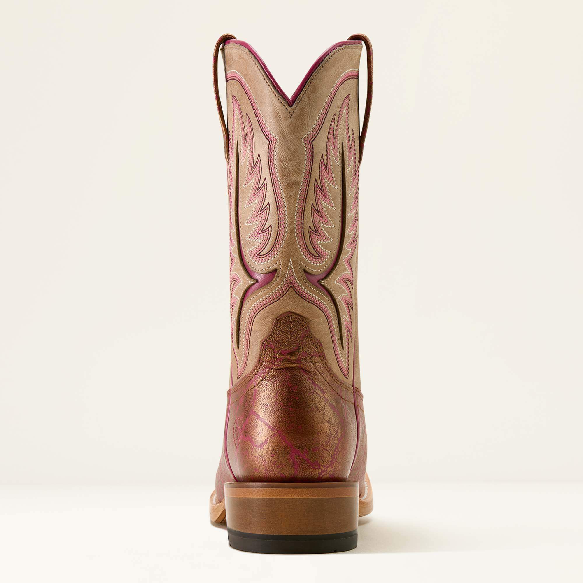 Futurity Colt Narrow Cutter Toe Western Boot Women - PINKADELIC ELEPHANT PRINT/VINTAGE STONE