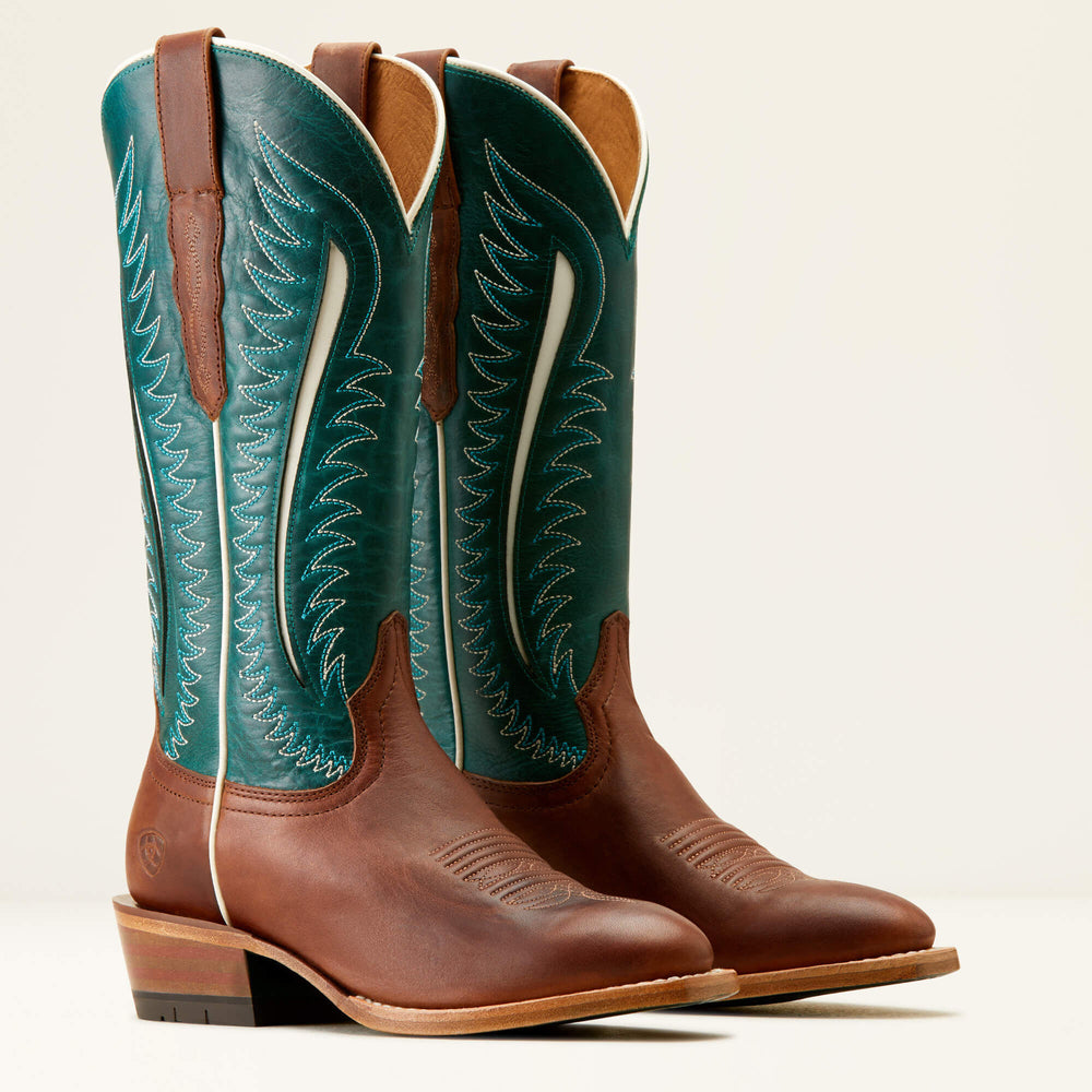 Futurity Limited Western Boot Women - UMBER RUST/TURQUOISE NIGHTS