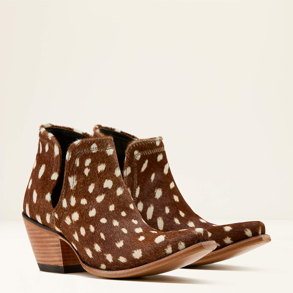 Dixon X Toe Western Boot Women - HAIR ON DEER PRINT