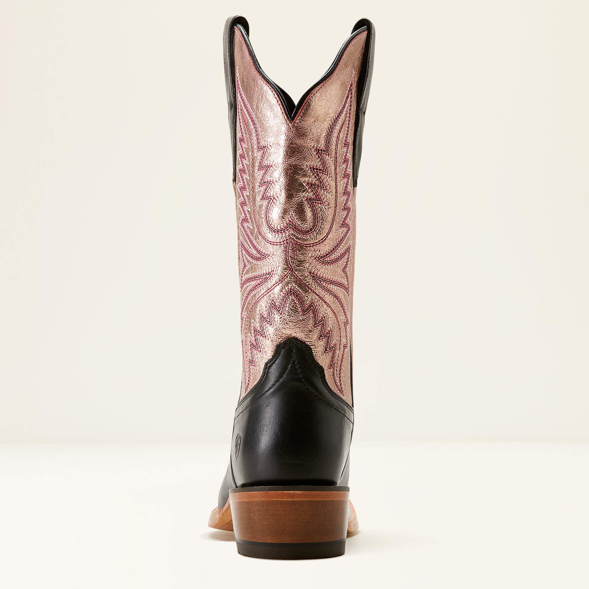 Futurity Flash K Toe Western Boot Women - MIDNIGHT BLACK/ROSE GOLD SHINE