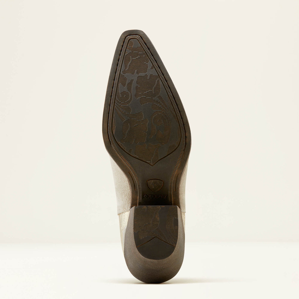 Bradley Western Boot Women - CLOUD WHITE SUEDE/EMBOSSED PEARL