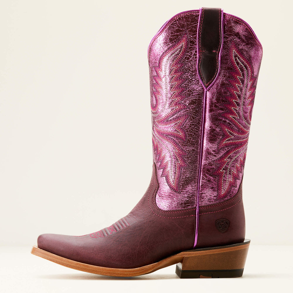 Futurity Flash K Toe Western Boot Women - CRIMSON GRAPE/MAGENTA SHINE