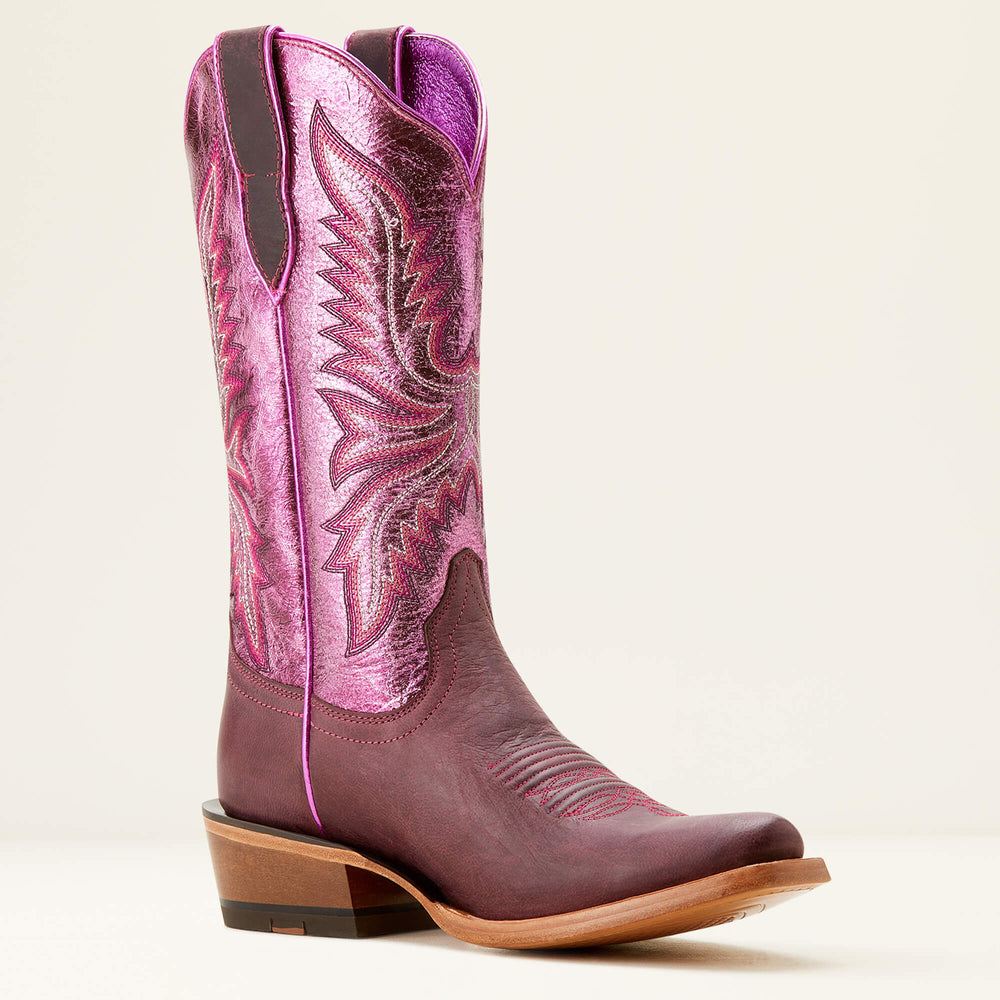 Futurity Flash K Toe Western Boot Women - CRIMSON GRAPE/MAGENTA SHINE