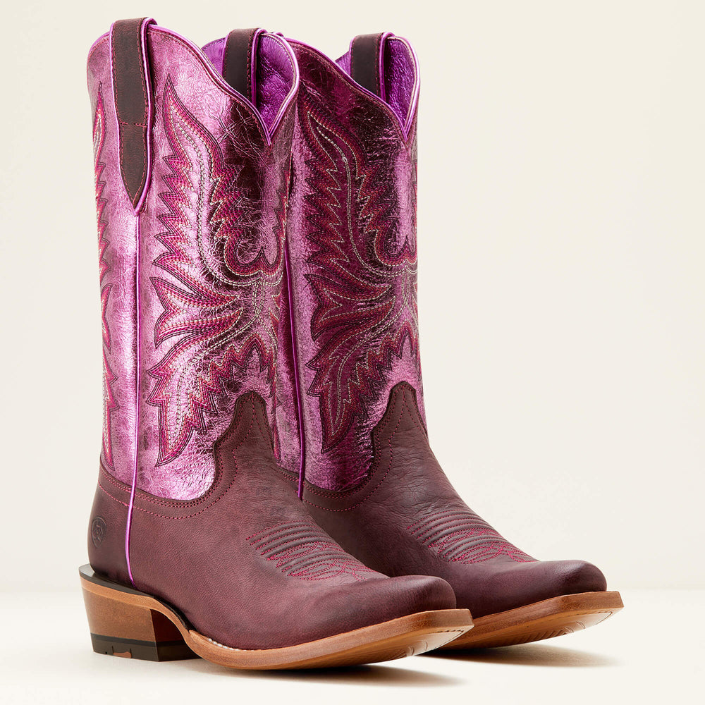 Futurity Flash K Toe Western Boot Women - CRIMSON GRAPE/MAGENTA SHINE