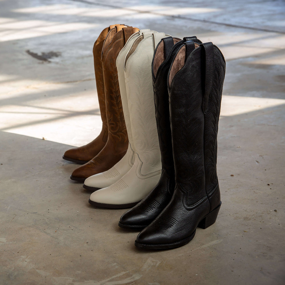 Heritage R Toe Tall Stretchfit Western Boot Women - BLACK DEERTAN