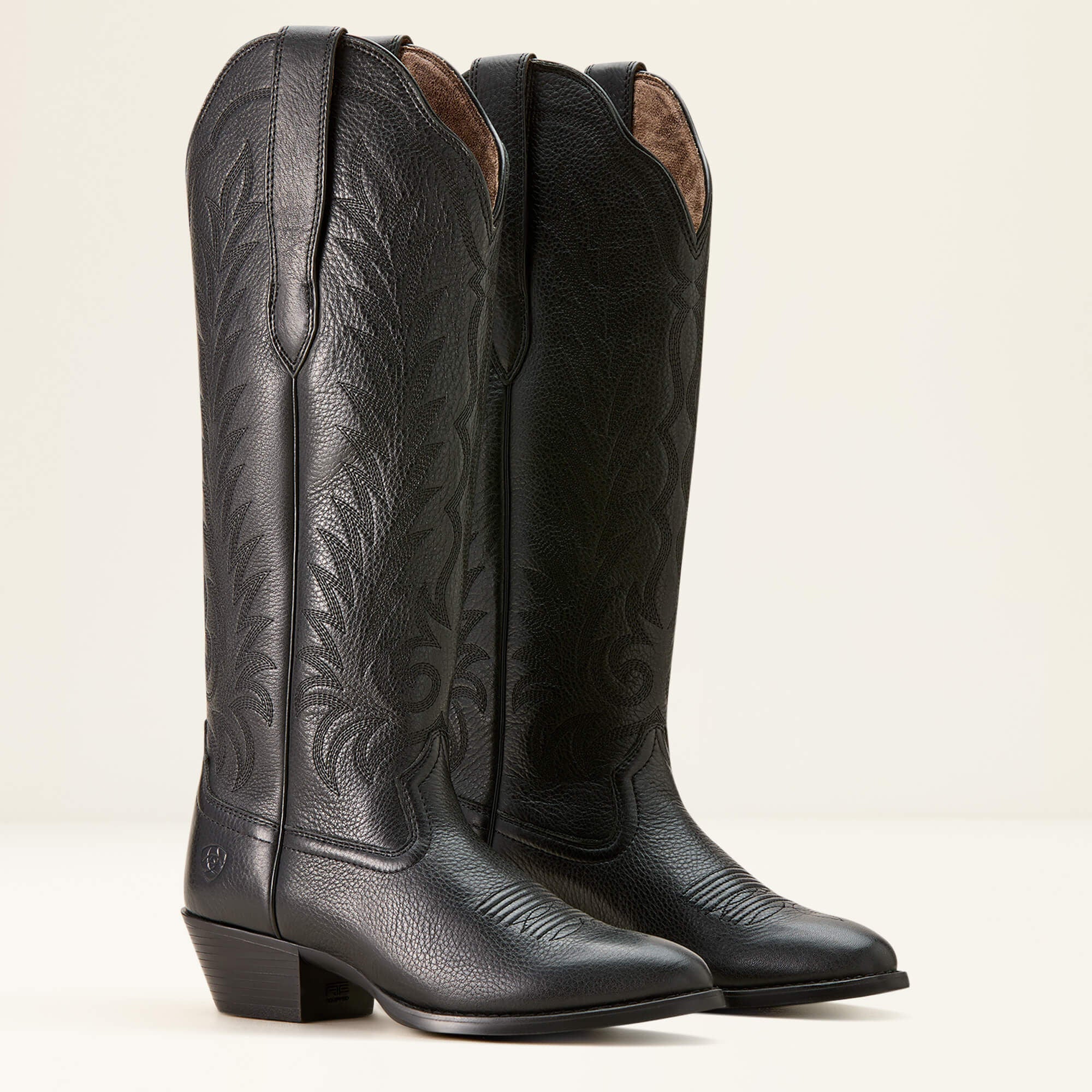 Heritage R Toe Tall Stretchfit Western Boot Women - BLACK DEERTAN