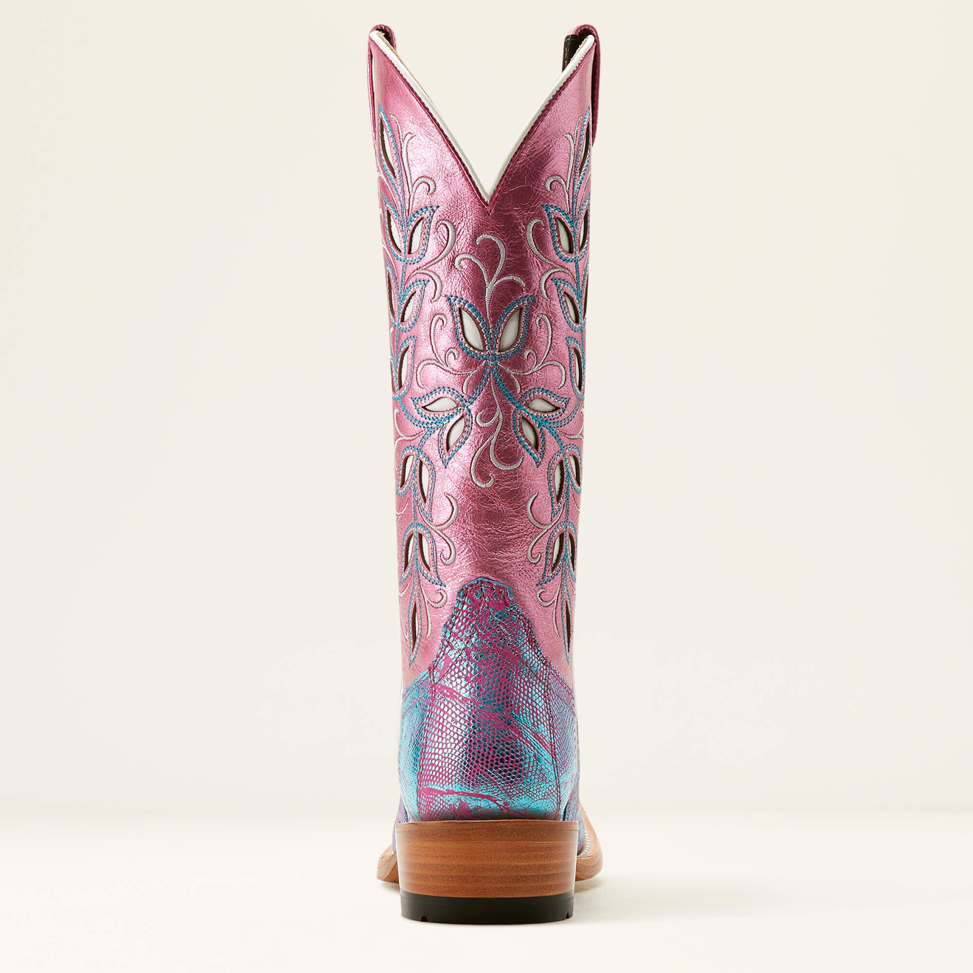 Futurity Silk Western Boot Women - TURQ SHIMMER LIZARD/SOFT MAGENTA