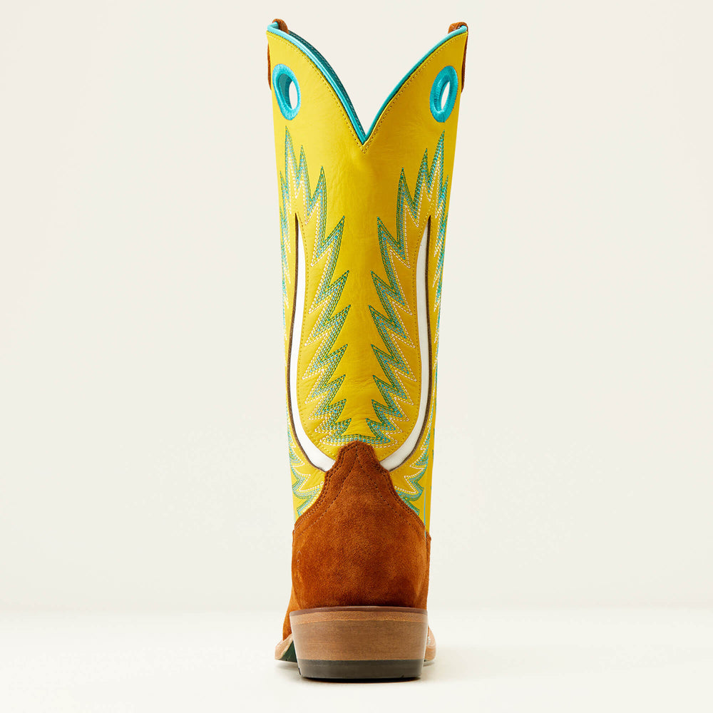 Futurity Fort Worth Narrow Cutter Toe Western Boot Women - PENNY ROUGHOUT/SUNNY SIDE UP
