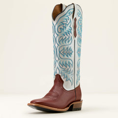 Futurity Blanche Western Boot Women - DARK COGNAC/PEARLY WHITE