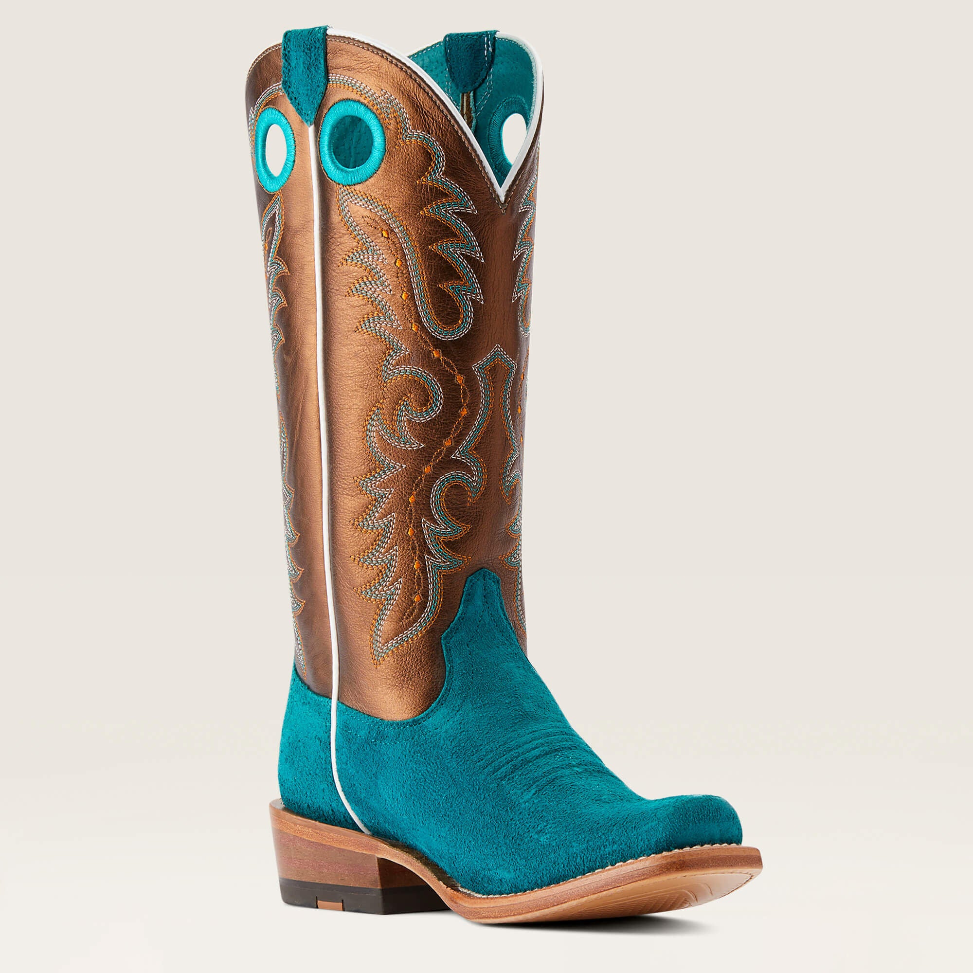 Futurity Boon Western Boot Women - ANCIENT TURQ ROUGHOUT