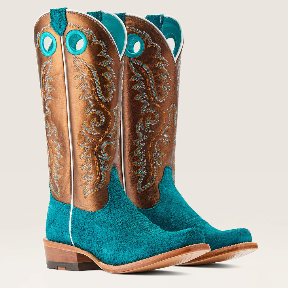 Futurity Boon Western Boot Women - ANCIENT TURQ ROUGHOUT