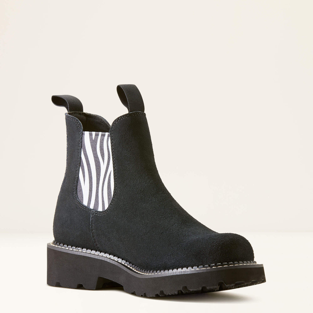 Fatbaby Chelsea Western Boot Women - BEDUINO BLACK/ZEBRA PRINT