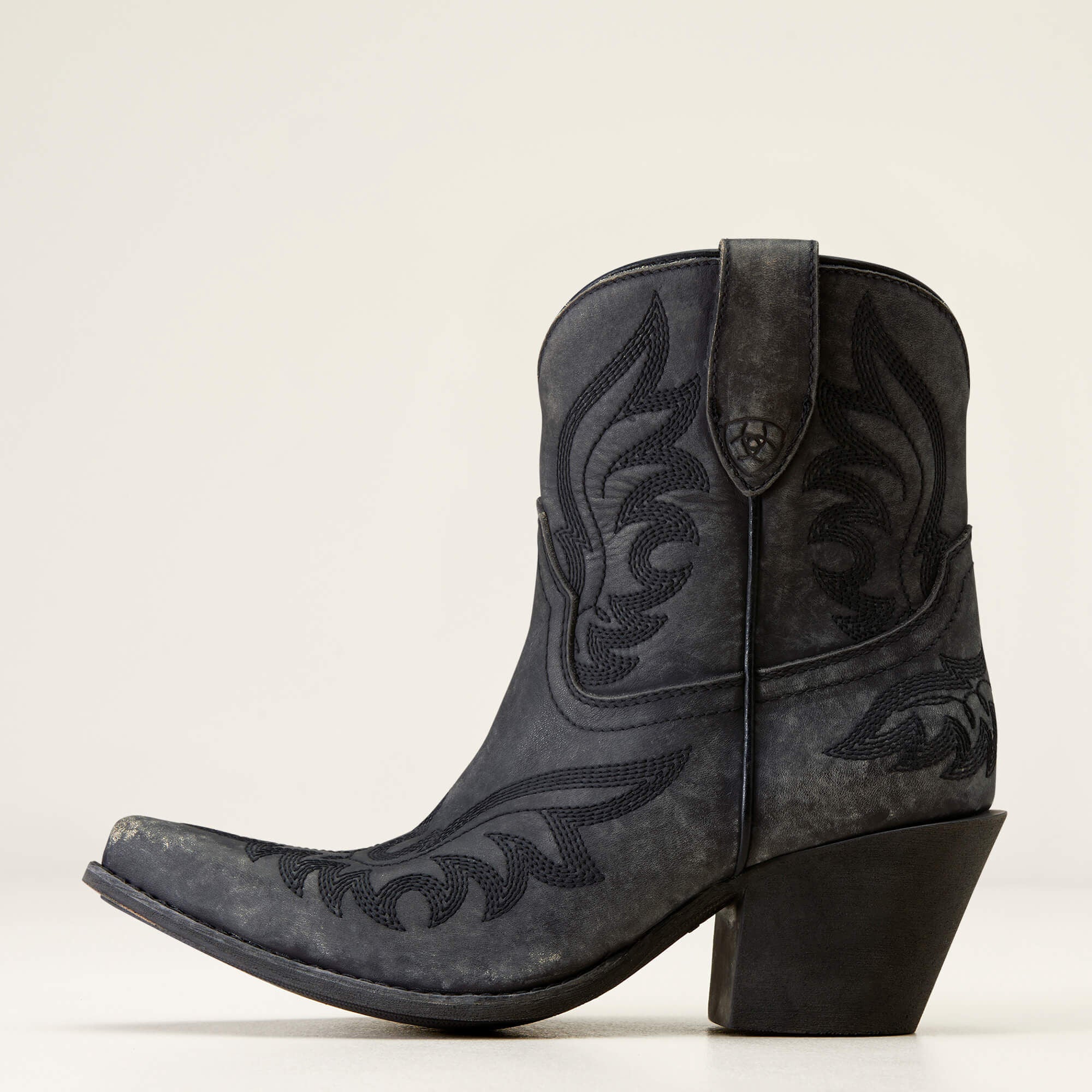 Chandler X Toe Western Boot Women - NATURALLY DISTRESSED BLACK