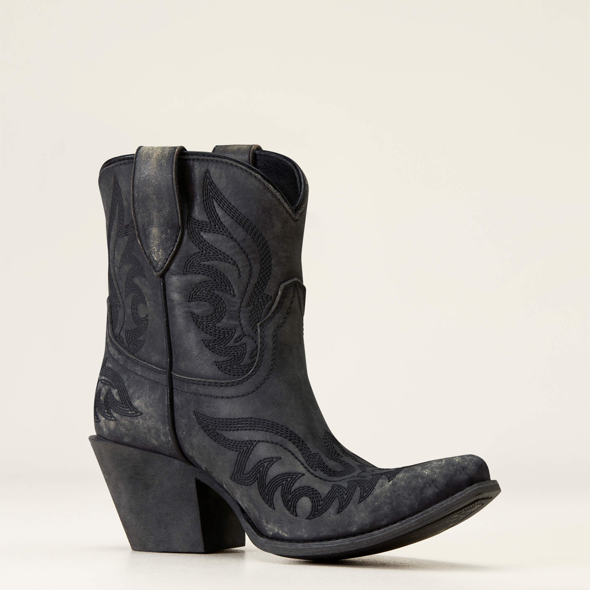 Chandler X Toe Western Boot Women - NATURALLY DISTRESSED BLACK