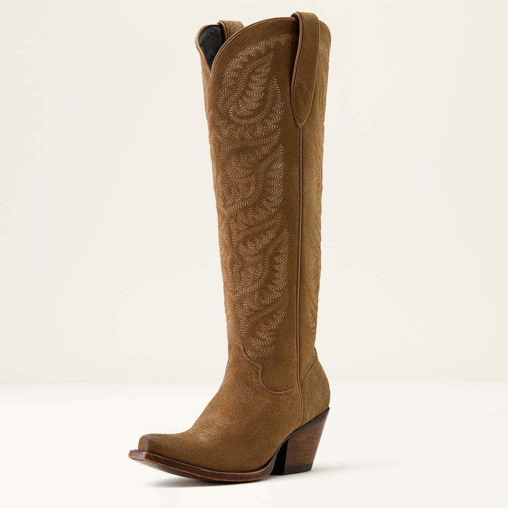 Laramie X Toe Western Boot Women - DISTRESSED DIJON SUEDE