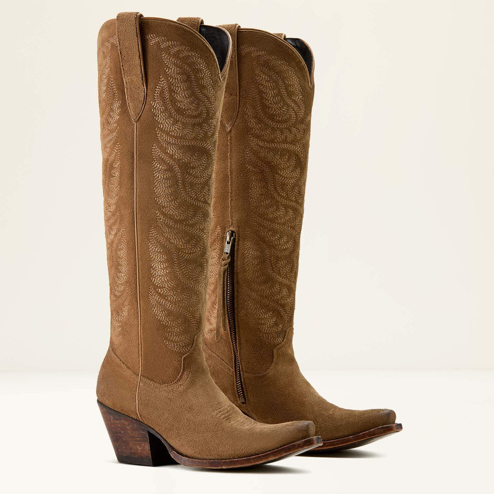 Laramie X Toe Western Boot Women - DISTRESSED DIJON SUEDE