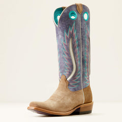 Futurity Fort Worth Narrow Cutter Toe Western Boot Women - TRULY TAUPE/LAVENDER FIELDS