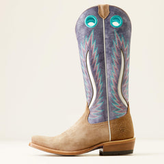 Futurity Fort Worth Narrow Cutter Toe Western Boot Women - TRULY TAUPE/LAVENDER FIELDS