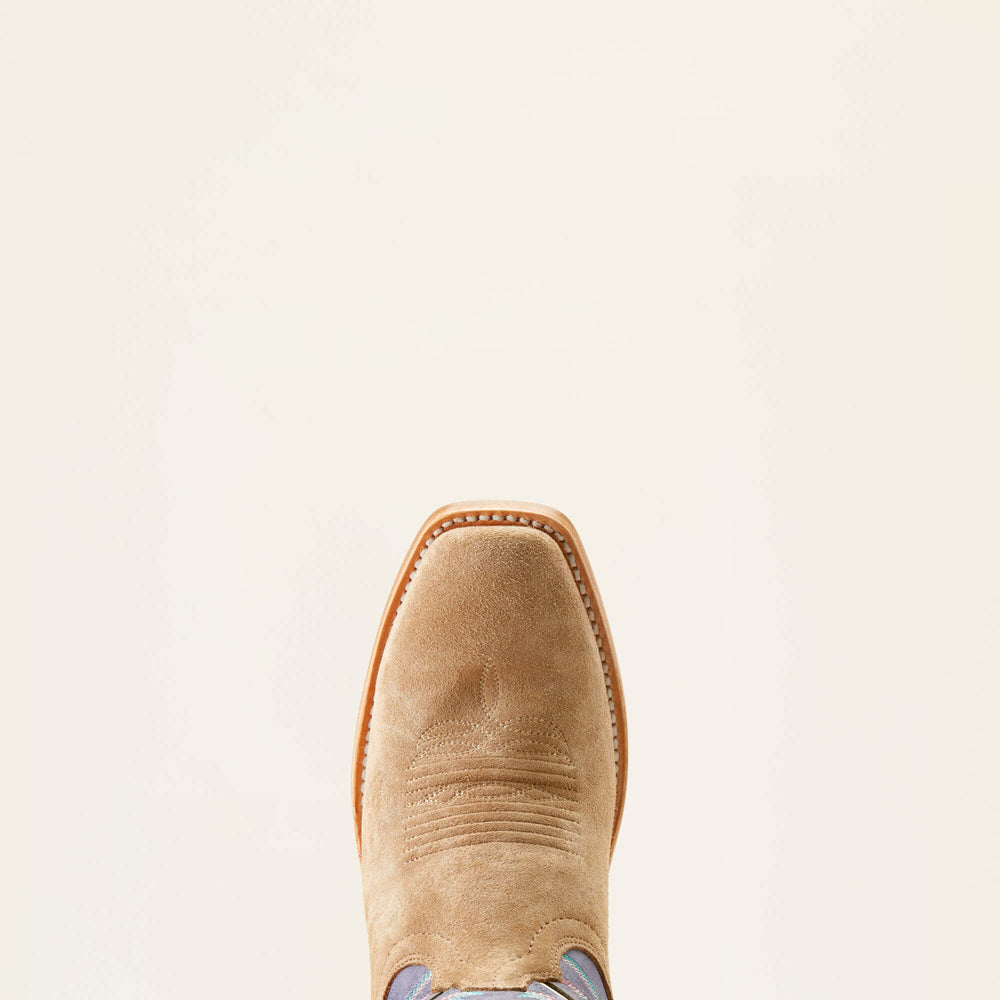 Futurity Fort Worth Narrow Cutter Toe Western Boot Women - TRULY TAUPE/LAVENDER FIELDS