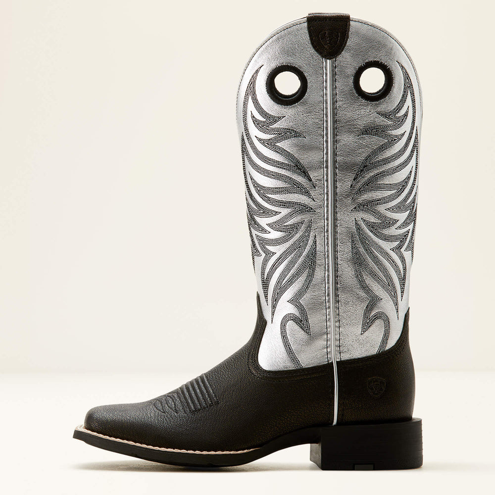 Round Up Ryder Western Boot Women - DARK CARBON/ANTIQUE SILVER
