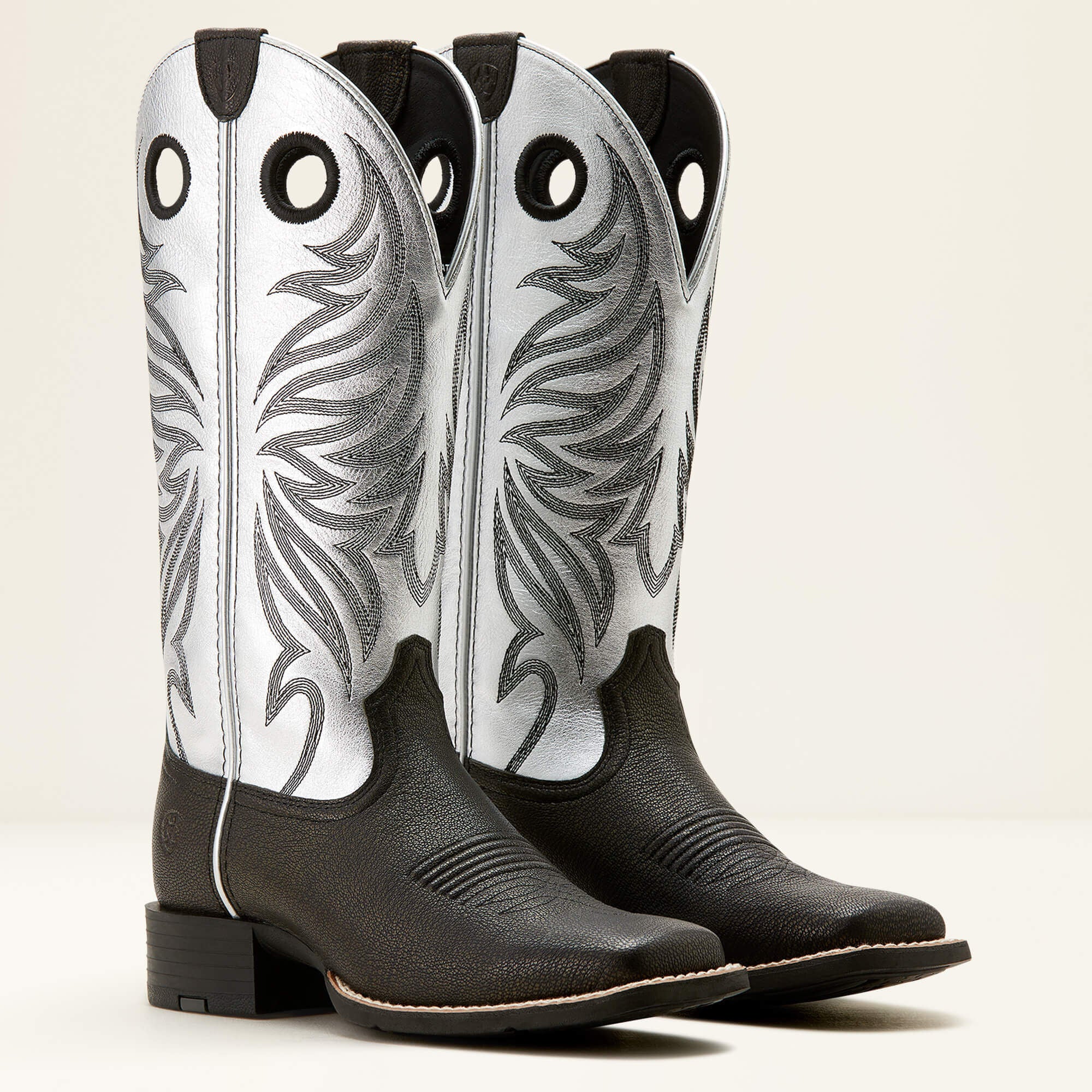 Round Up Ryder Western Boot Women - DARK CARBON/ANTIQUE SILVER