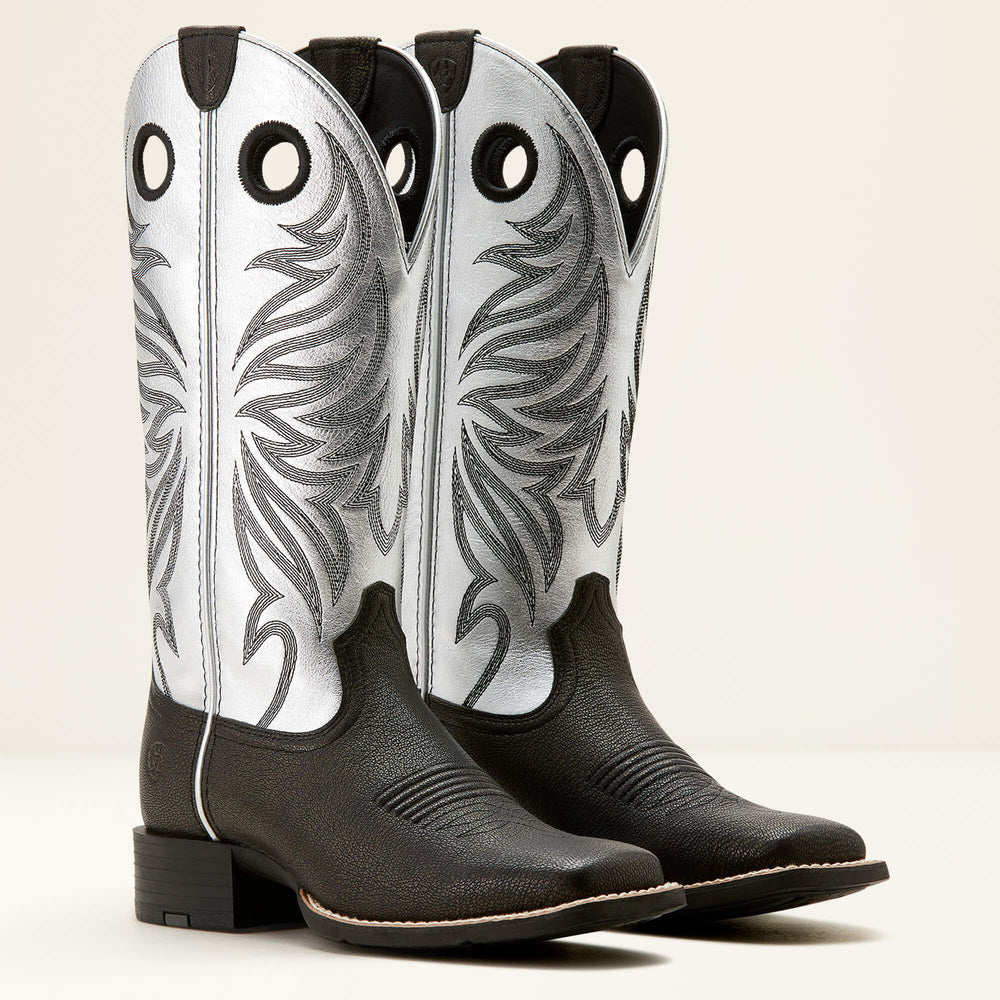 Round Up Ryder Western Boot Women - DARK CARBON/ANTIQUE SILVER