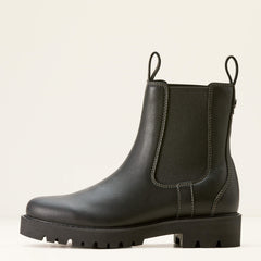 Wexford Lug Mid Waterproof Chelsea Boot Women - JET BLACK