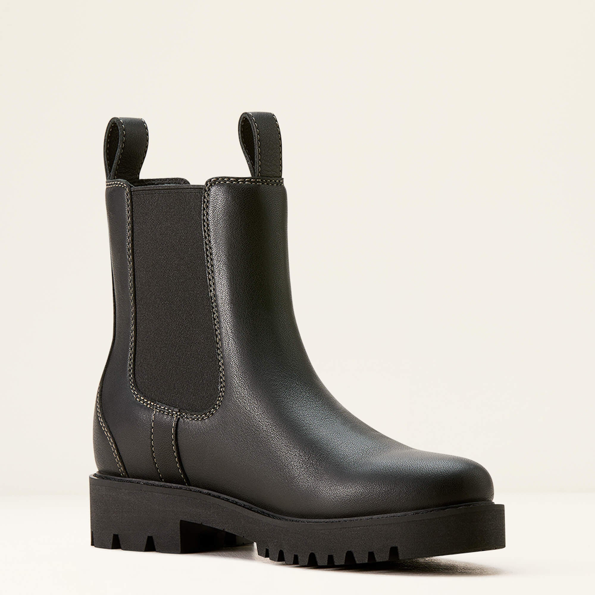 Wexford Lug Mid Waterproof Chelsea Boot Women - JET BLACK