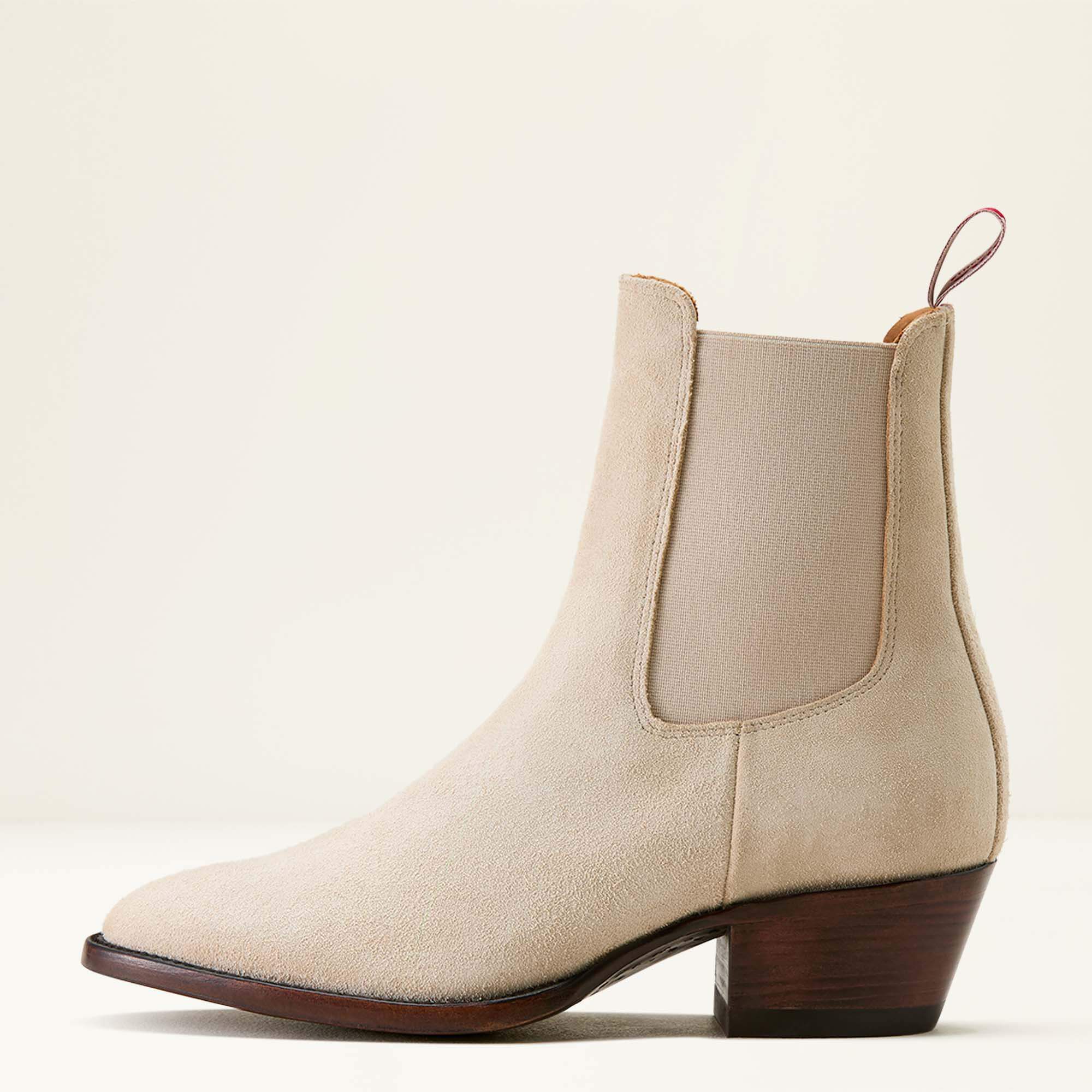 Bench Made Eleanor Almond Toe Chelsea Boot Women - LIGHT FAWN SUEDE