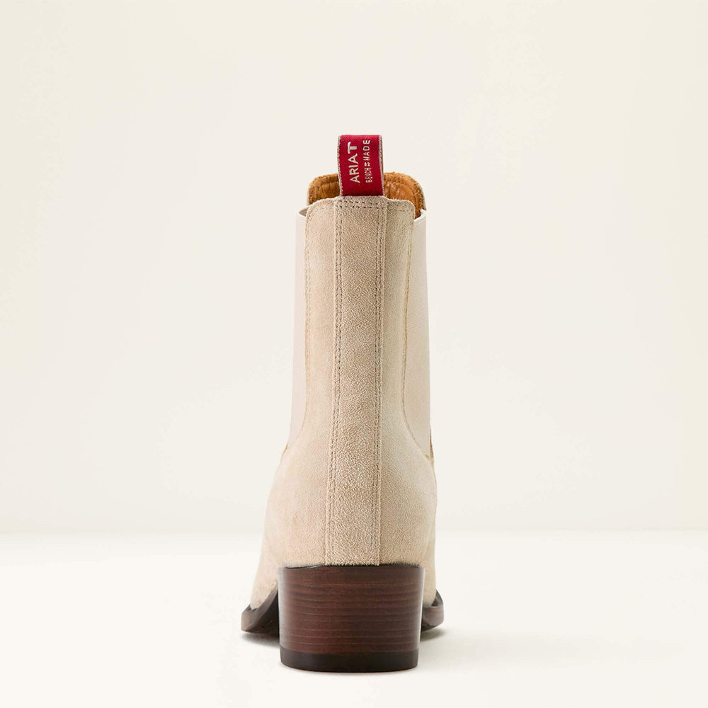Bench Made Eleanor Almond Toe Chelsea Boot Women - LIGHT FAWN SUEDE