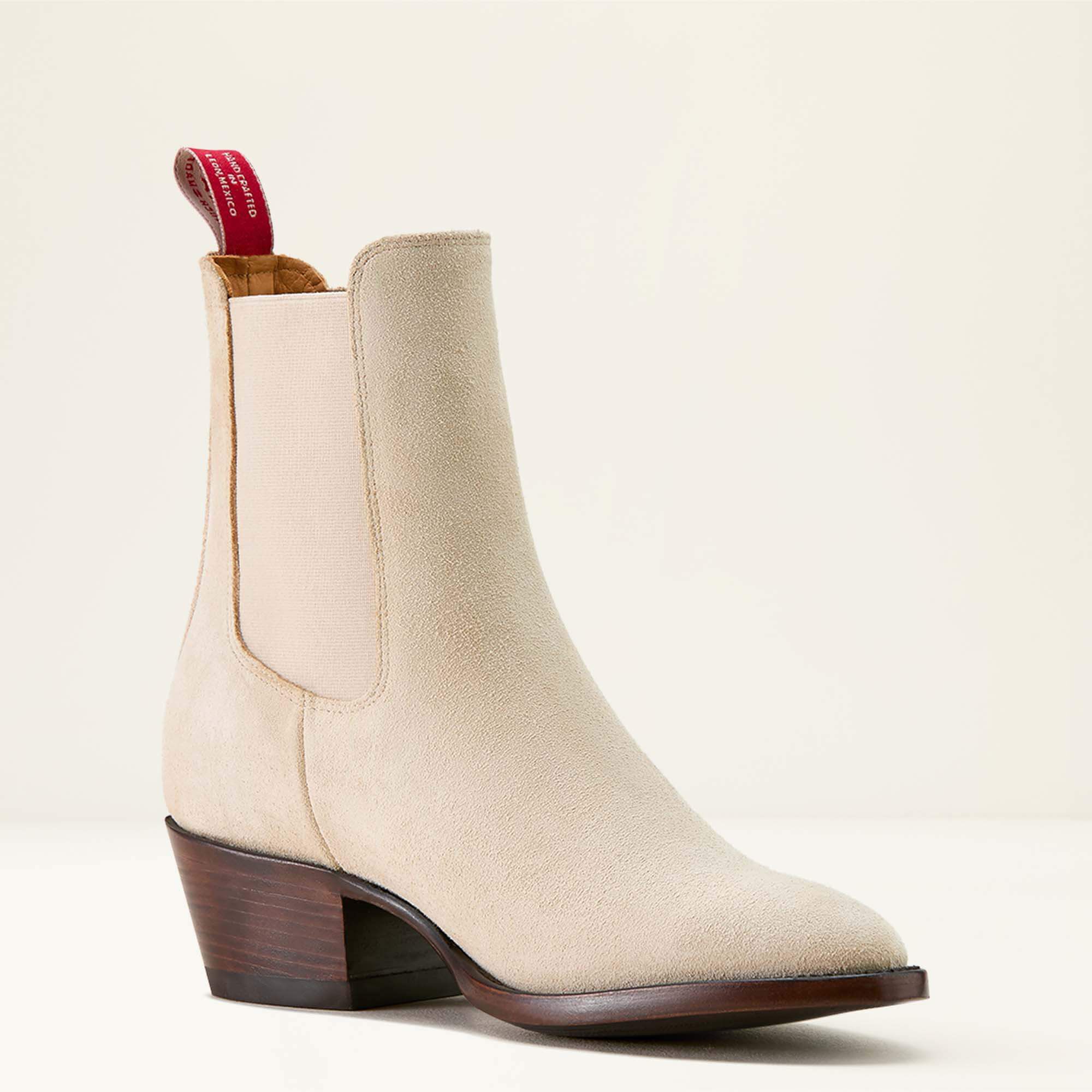 Bench Made Eleanor Almond Toe Chelsea Boot Women - LIGHT FAWN SUEDE