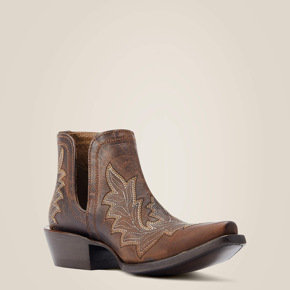 Dixon Low Heel Western Boot Women - RHINO TAN