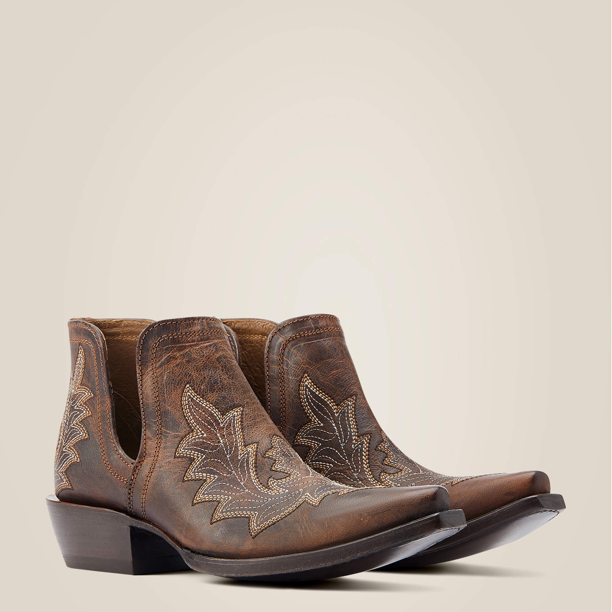 Dixon Low Heel Western Boot Women - RHINO TAN