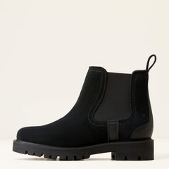 Wexford Lug Waterproof Chelsea Boot Women - BLACK
