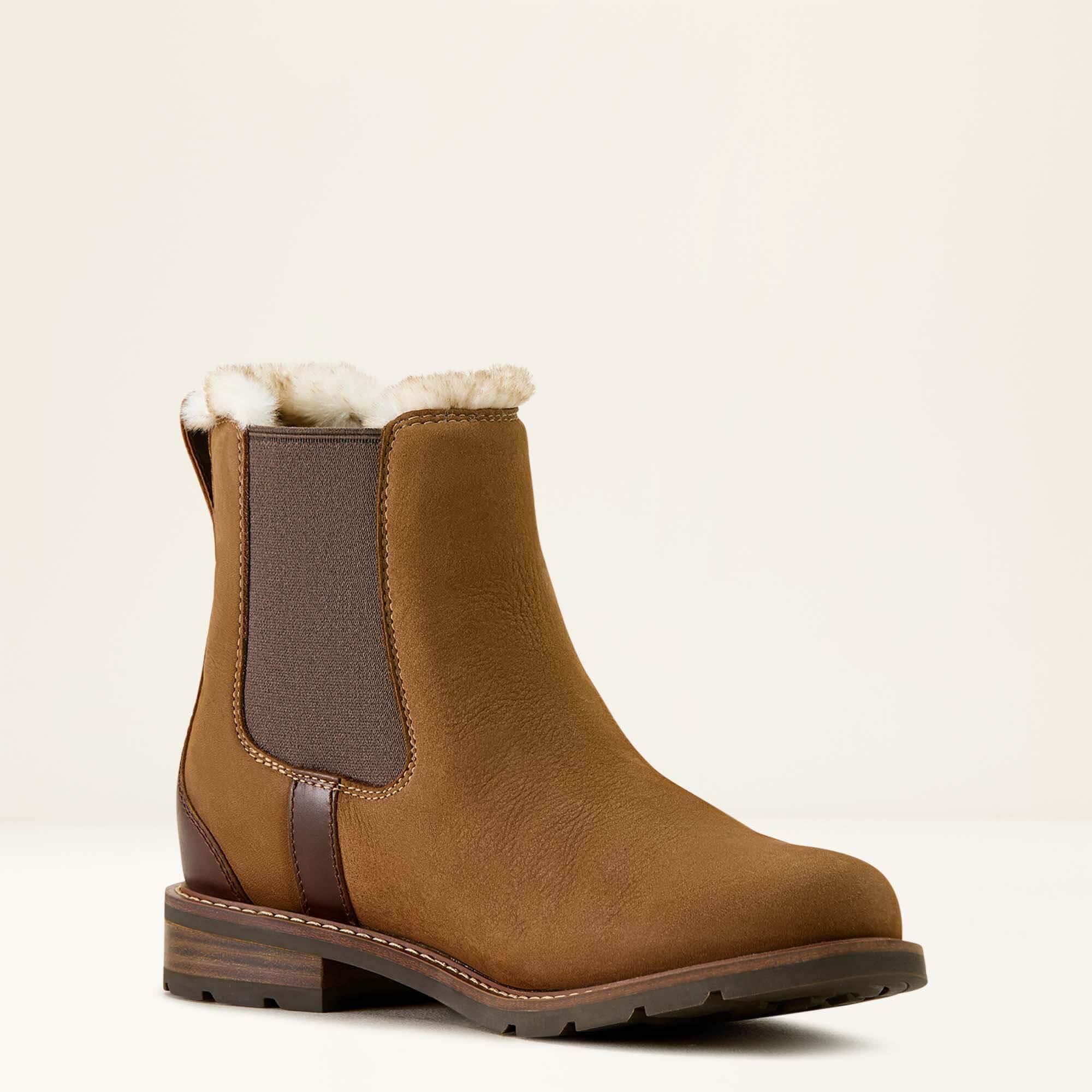 Wexford Sherpa Waterproof Chelsea Boot Women - AMBER BROWN