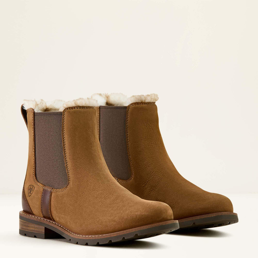 Wexford Sherpa Waterproof Chelsea Boot Women - AMBER BROWN